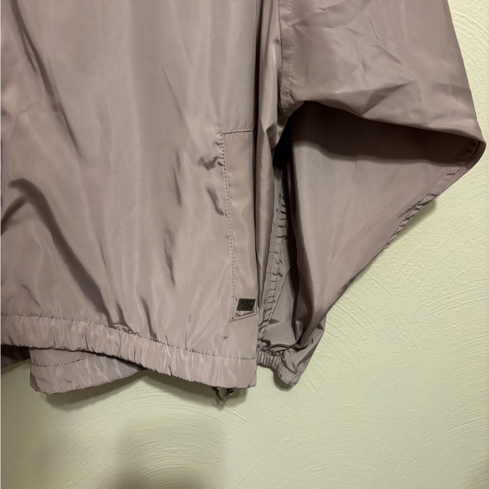 SOIA & KYO Mauve Hooded Windbreaker Jacket Lightweight L/XL - Picture 7 of 8